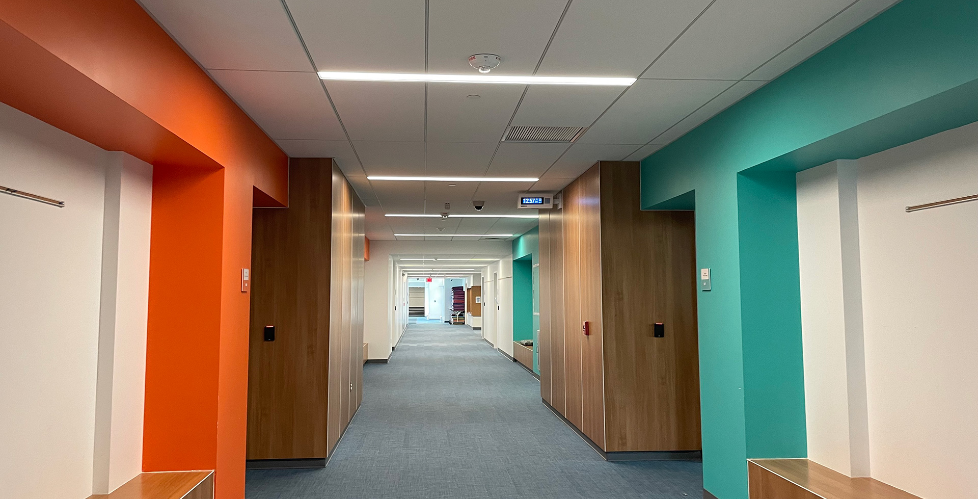 Colorful hall in North Syracuse Central School District