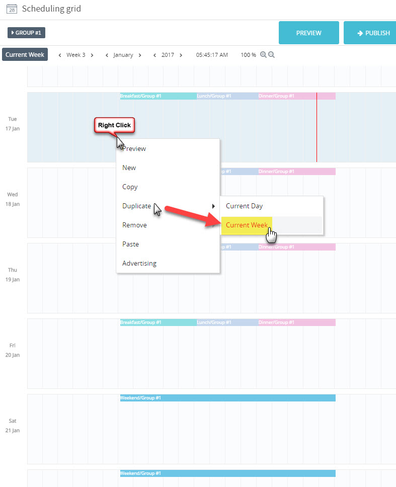 GDS4W duplicate schedule